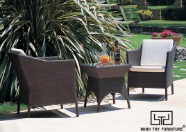 BÀN GHẾ CAFE NHỰA GIẢ MÂY MT2A120