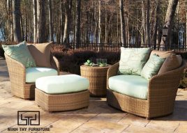 BÀN GHẾ CAFE NHỰA GIẢ MÂY MT2A67