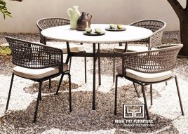 BÀN GHẾ NHỰA GIẢ MÂY MT2A229