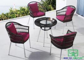 BÀN GHẾ NHỰA GIẢ MÂY MT2A230