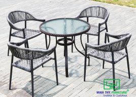 BÀN GHẾ NHỰA GIẢ MÂY MT2A239