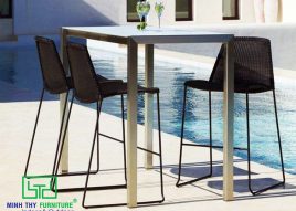 GHẾ QUẦY BAR NHỰA GIẢ MÂY MT859