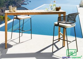 GHẾ QUẦY BAR NHỰA GIẢ MÂY MT868