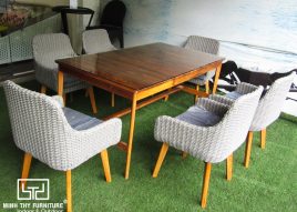 BÀN GHẾ NHỰA GIẢ MÂY MT2A260