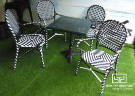 BÀN GHẾ NHỰA GIẢ MÂY MT2A261