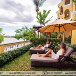 Minh Thy cung cấp ghế hồ bơi cho Little Riverside Hoi An . A Luxury Hotel & Spa