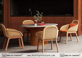 Bộ bàn ghế mây ngoài trời Mt 2030