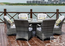 Bộ bàn ghế nhựa giả mây ngoài trời MT 2037