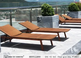 Ghế hồ bơi nhựa giả mây MT 4043