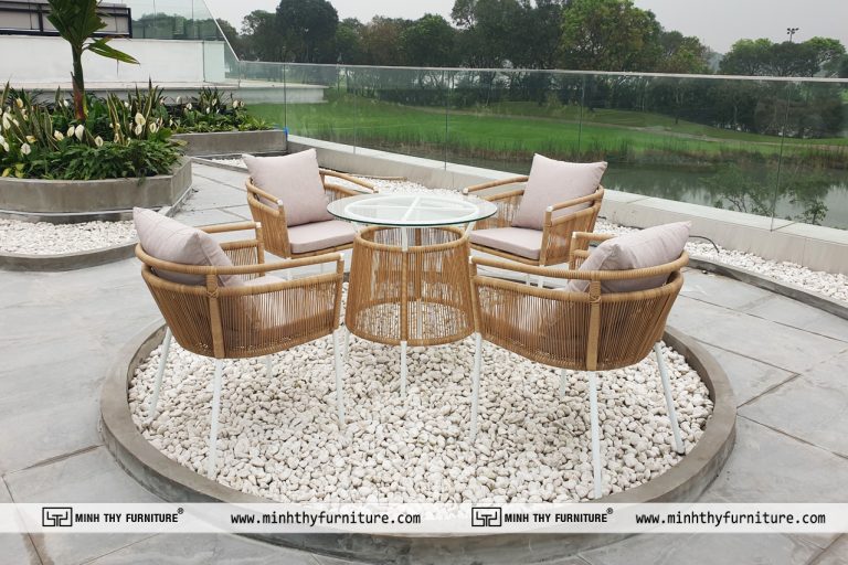 bộ bàn ghế mây nhựa MT 2020